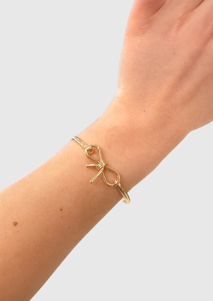 Gold Bow Cuff Bracelet