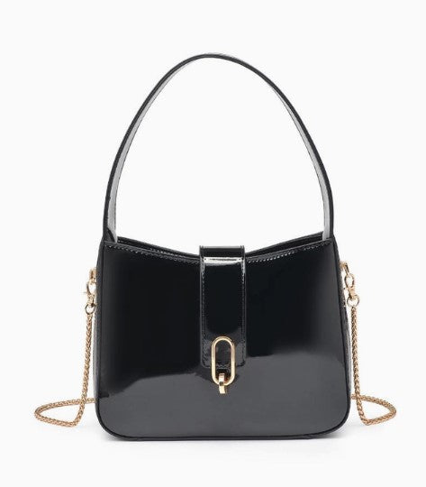 Paige Patent Handbag, Black