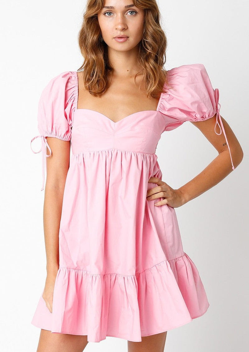 Baby Doll Tie Dress, Pink