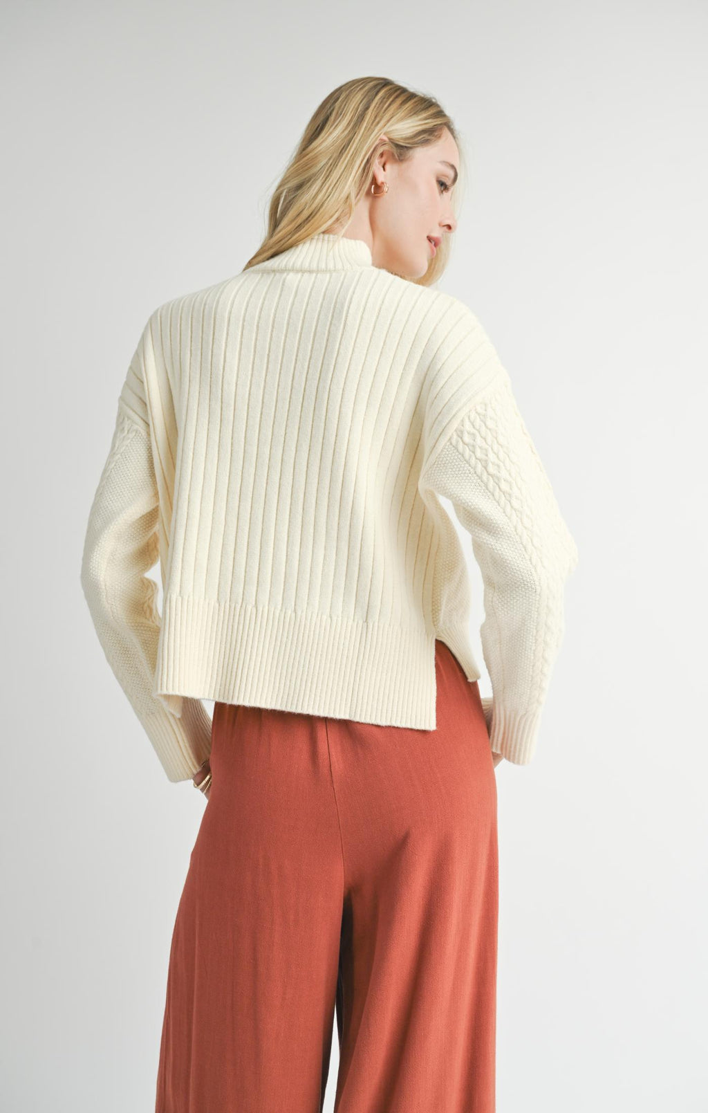 Liss Turtleneck Sweater, Ivory