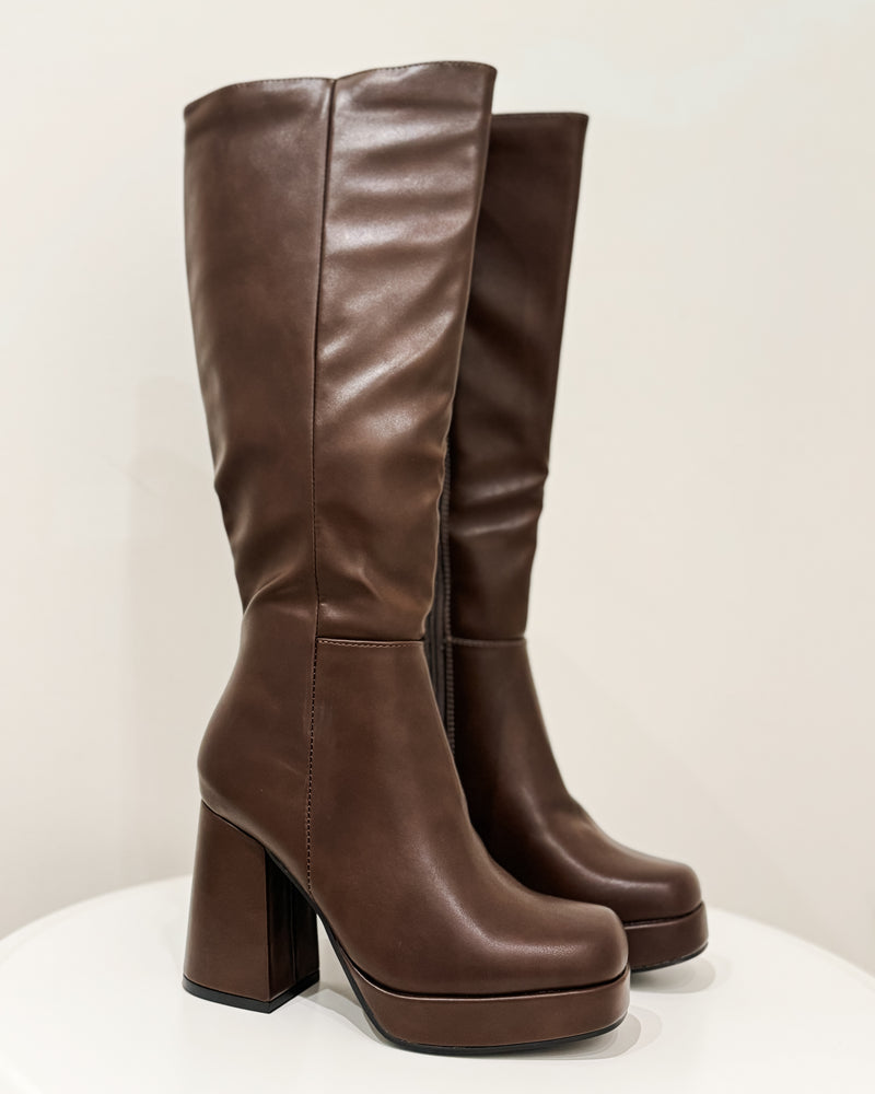 East Knee High Boot, Brown