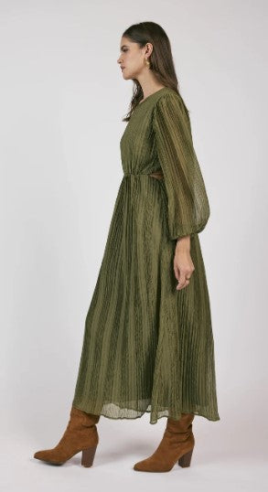 The Poets Cutout Waist Maxi Dress, Green