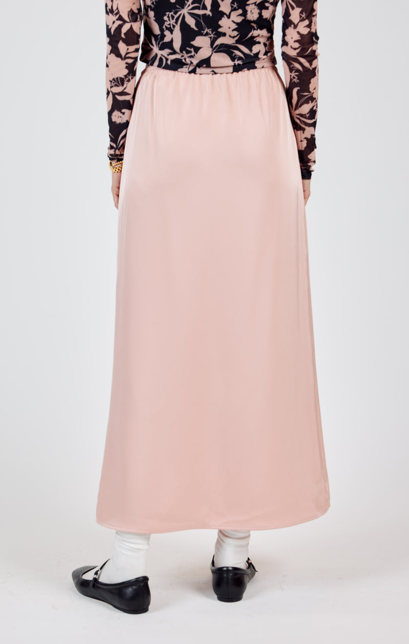 Mood Boost Stretch Waist Maxi Skirt, Rose