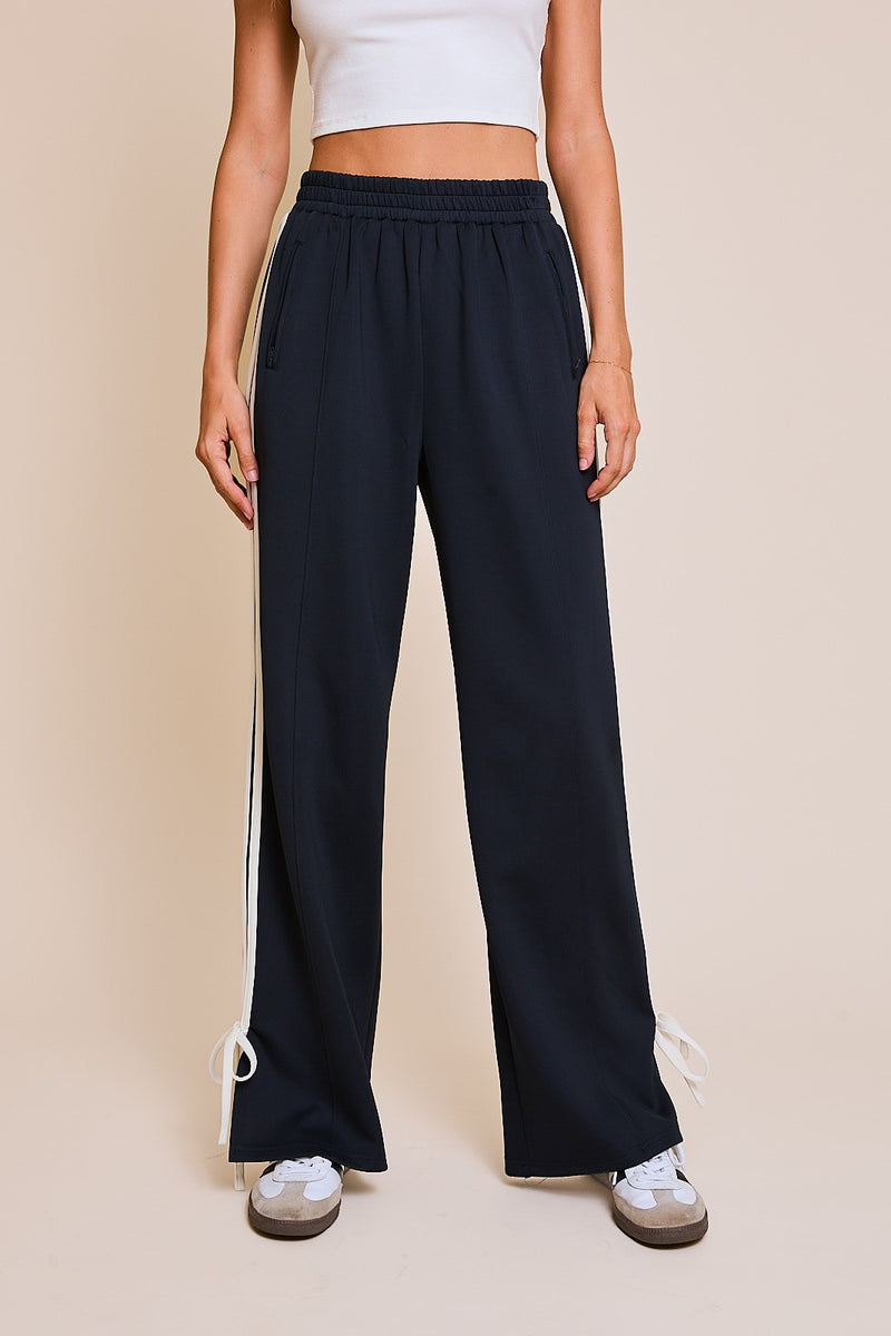 Bow Track Pants, Dark Navy