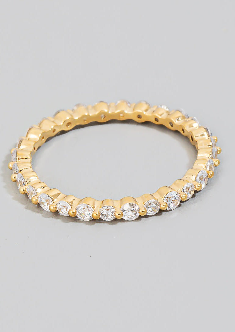 Round Studded Metallic Band Ring