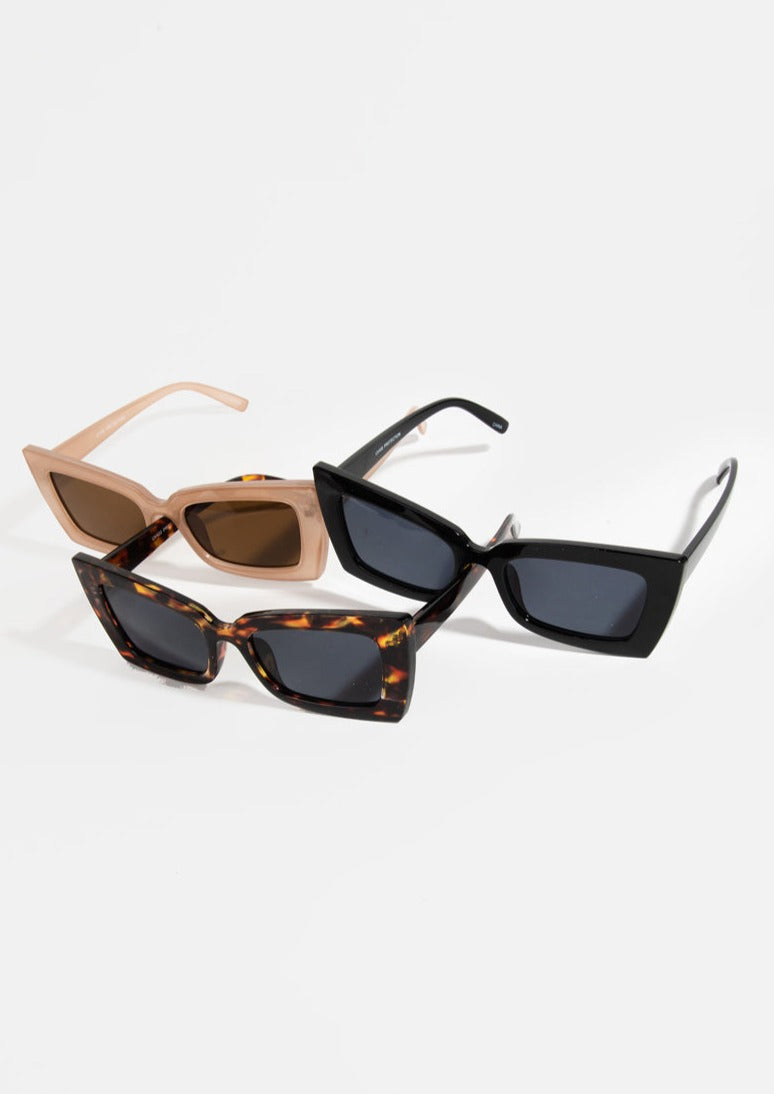 Rectangular Acetate Sunglasses Set