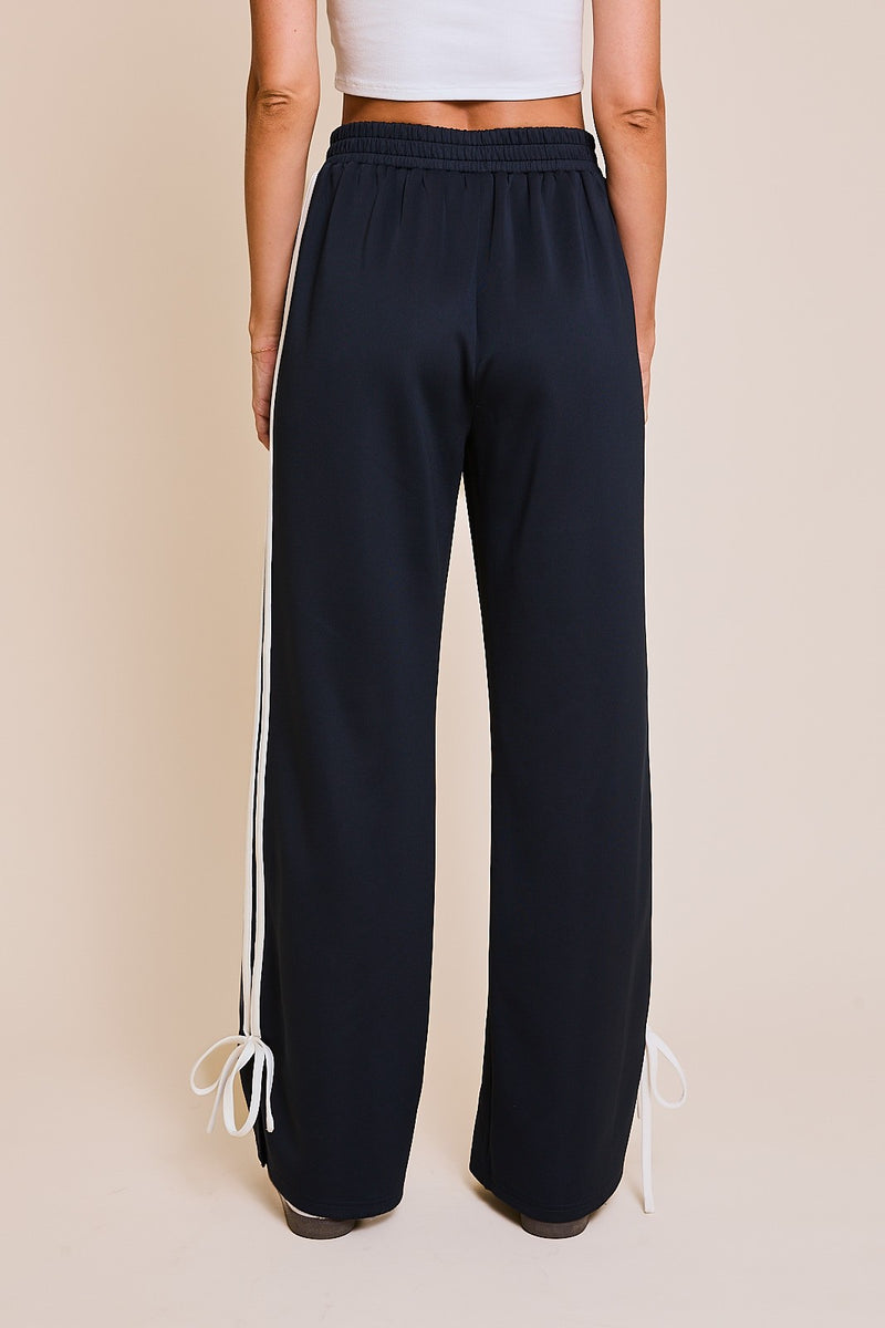 Bow Track Pants, Dark Navy