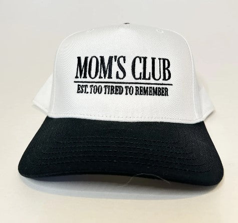 Mom's Club Hat, Black/Natural