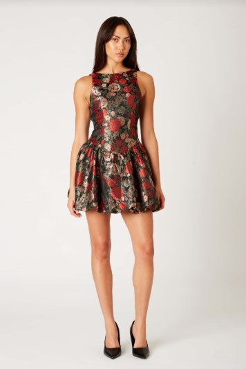 Tamara Dress, Black/Cherry