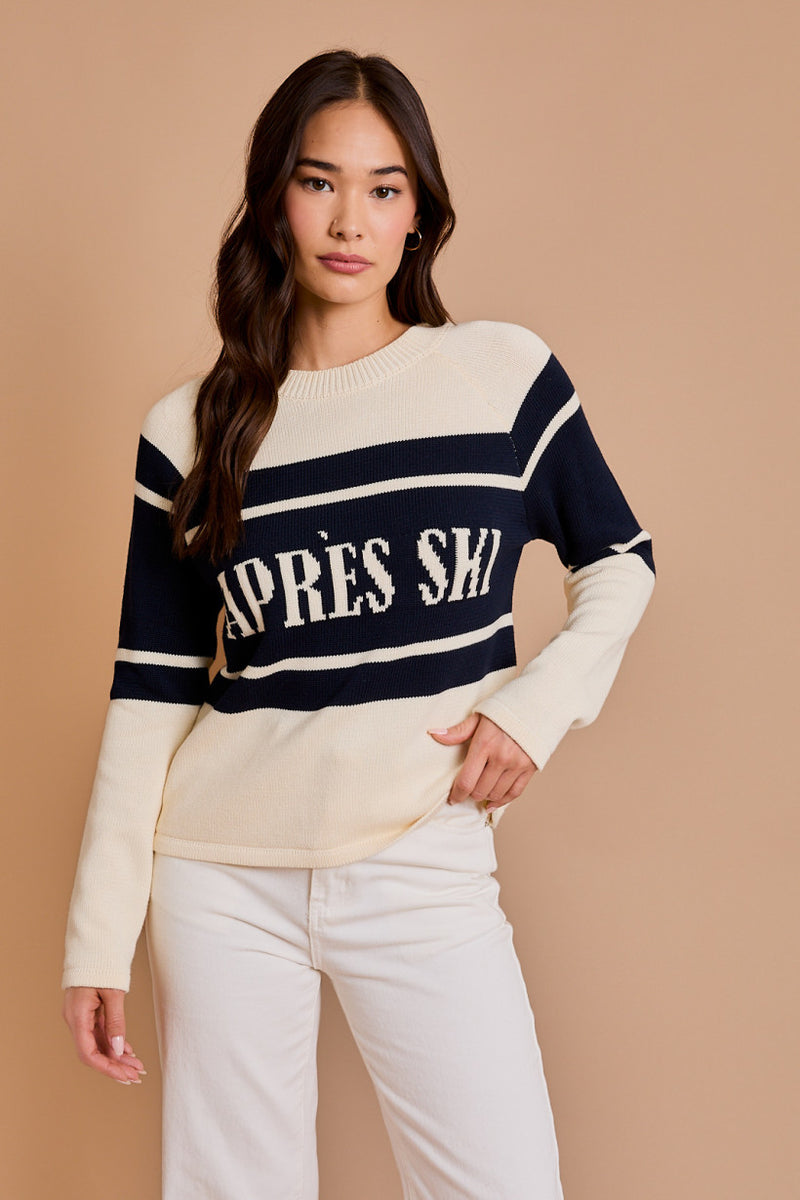 Apres Ski Sweater, Cream/Navy