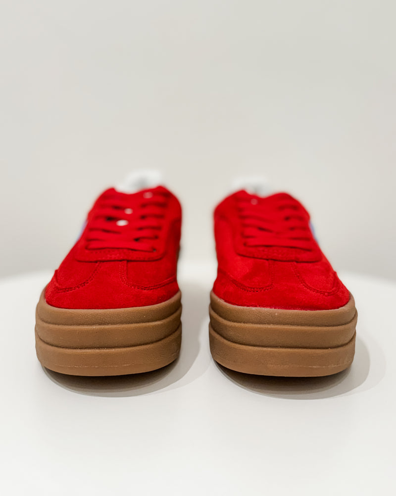 Shelby Platform Sneaker, Red