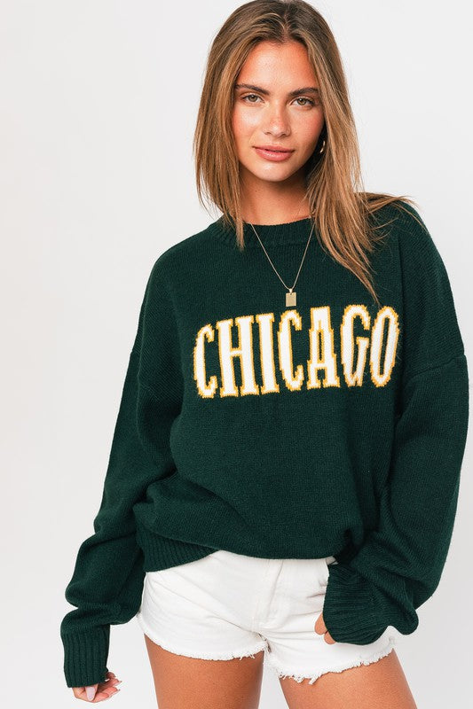 Chicago Round Neck Sweater, Forest