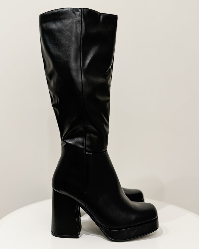 East Knee High Boot, Black