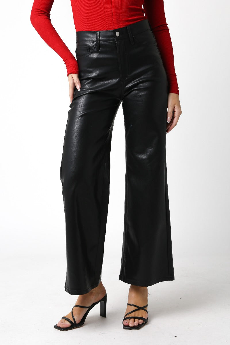 Vegan Leather Pant, Black