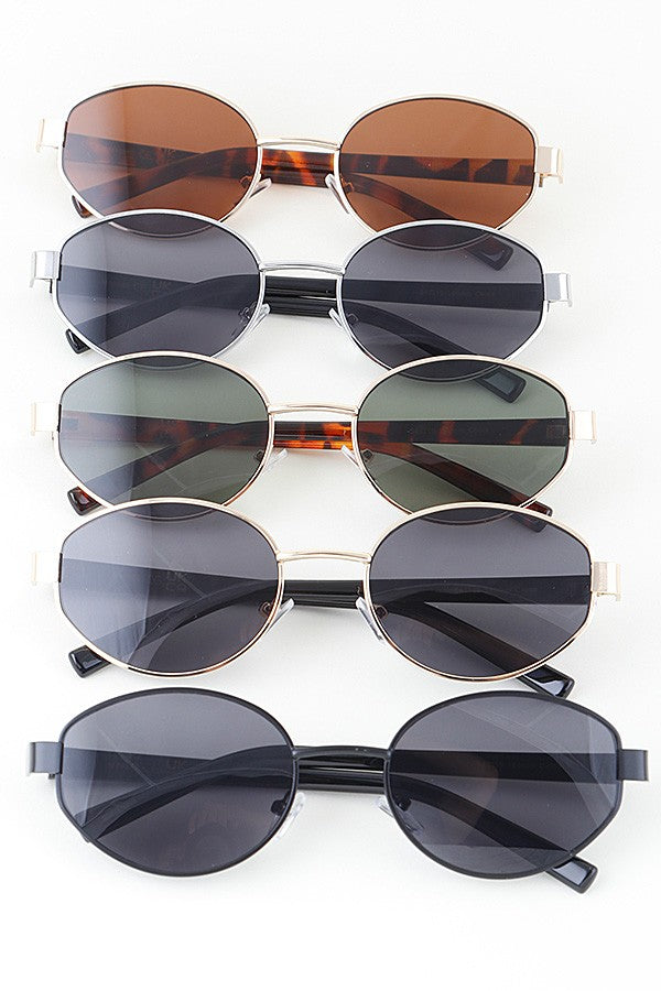 Minimal Metal Round Sunglasses