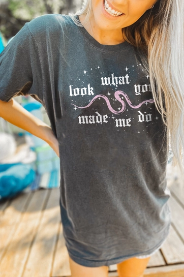 Look What You Made Me Do Tee, Black