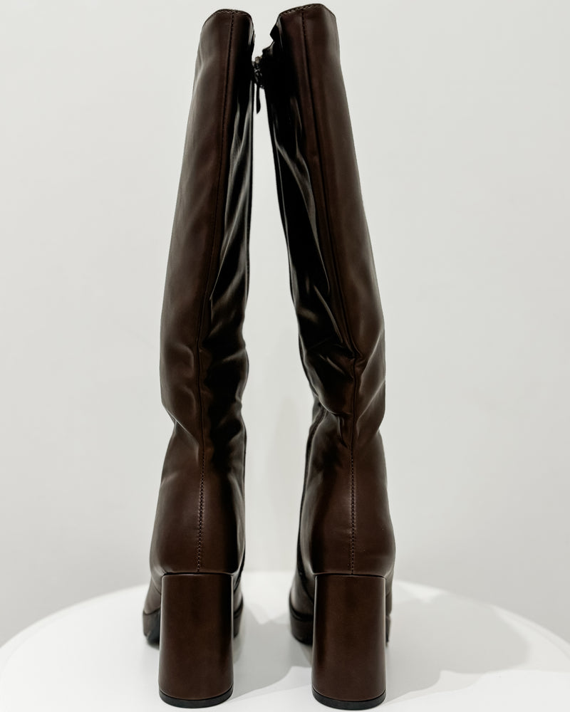 East Knee High Boot, Brown