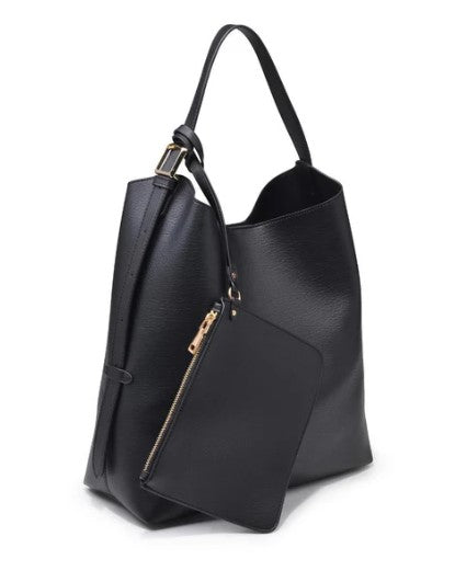 Zelda Bucket Handbag, Black