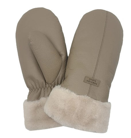 Faux Leather Mittens