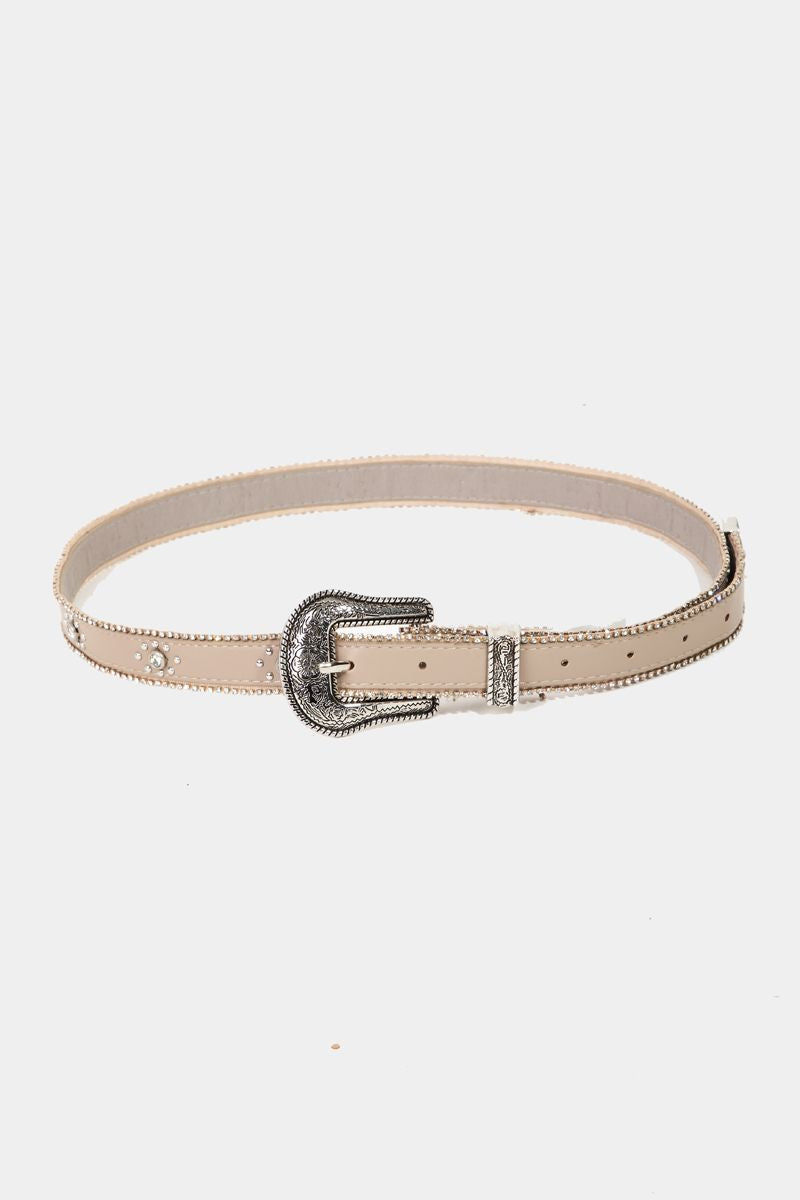 Western Inspired Basic Belt, Khaki