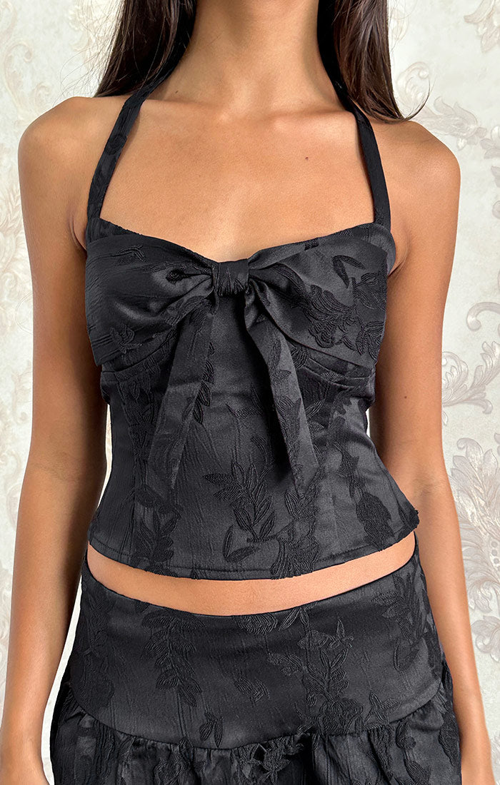 Kampi Halter Top, Black