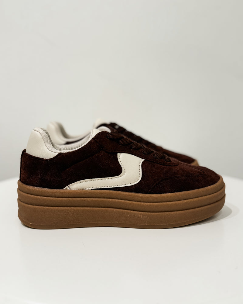 Shelby Platform Sneaker, Brown