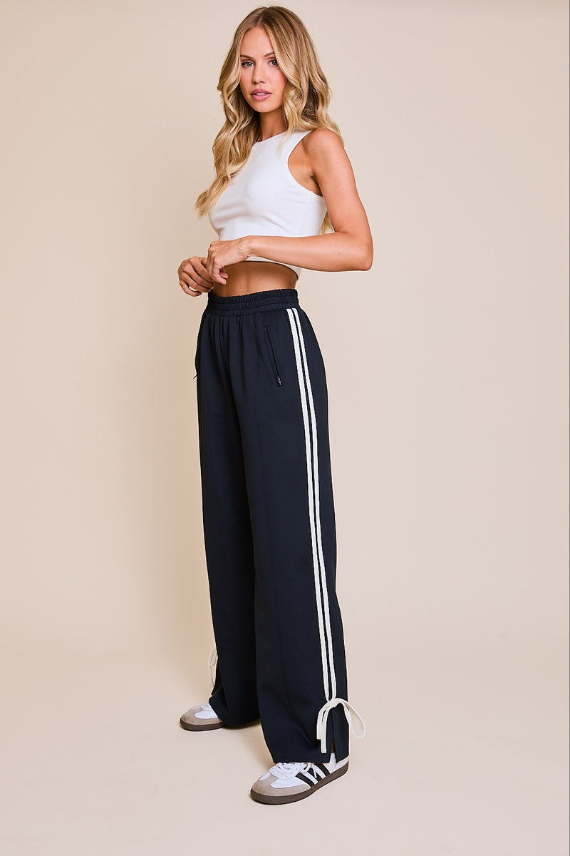 Bow Track Pants, Dark Navy