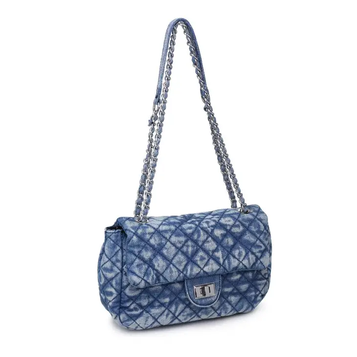Chamika Quilted Crossbody, Denim