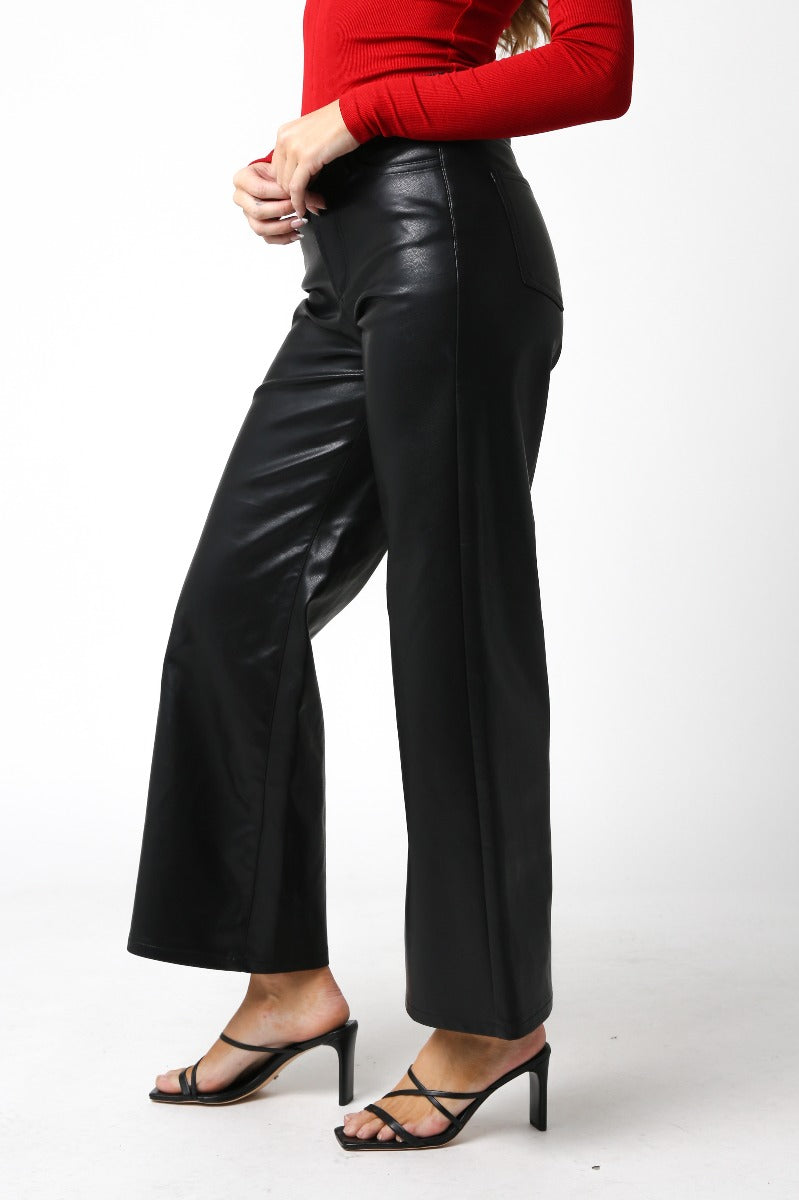 Vegan Leather Pant, Black