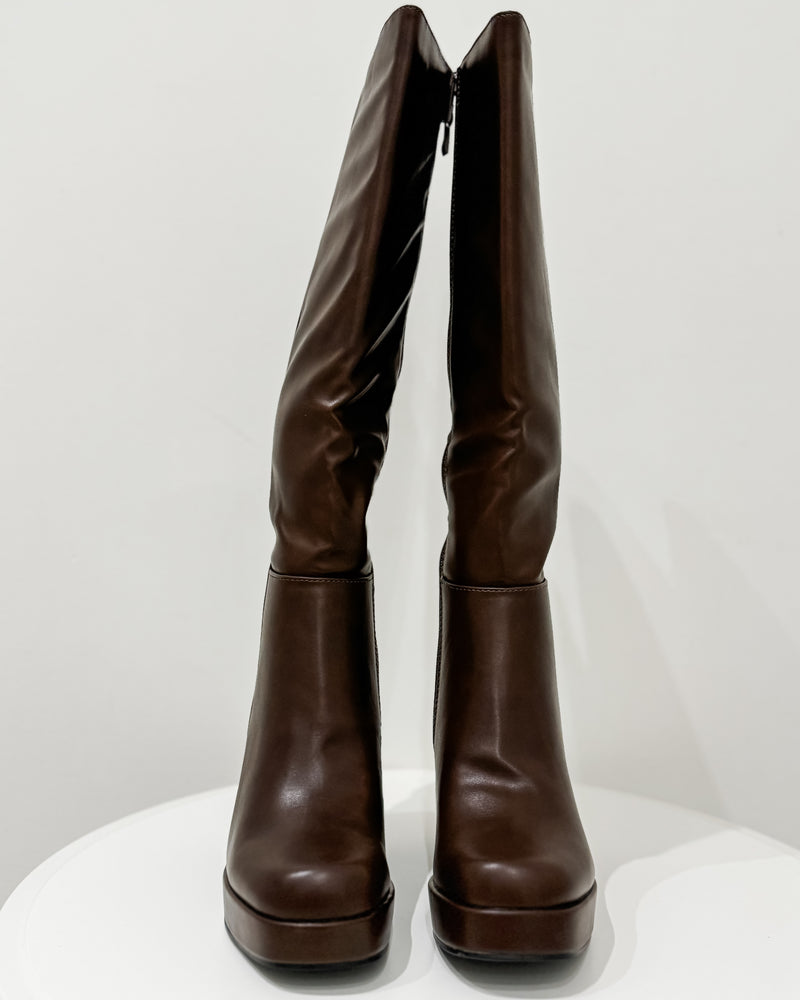 East Knee High Boot, Brown