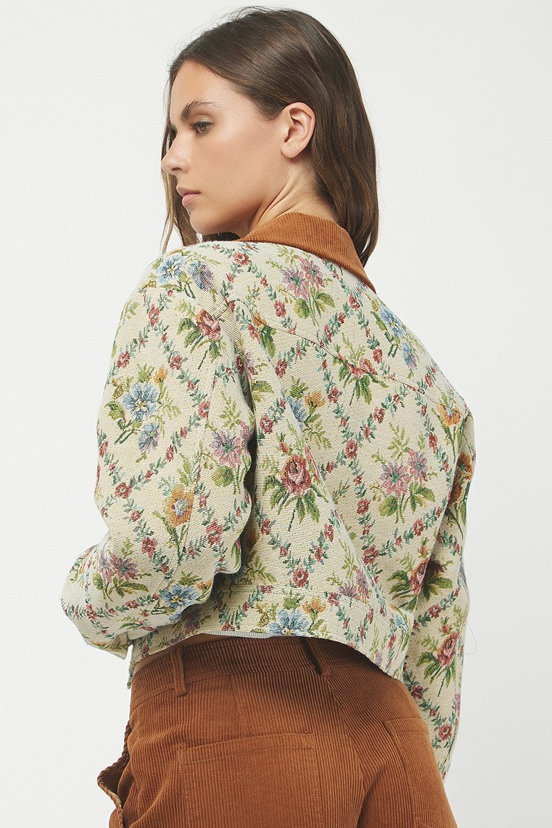 Brocade Jacket, Olive