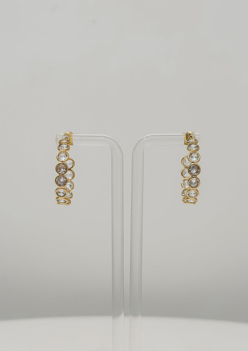 Gold Dipped CZ Hoops