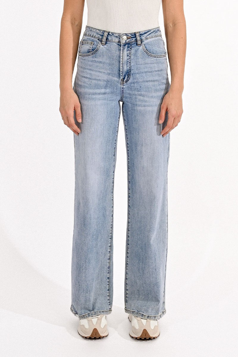 Jamie Woven Pants, Blue Denim