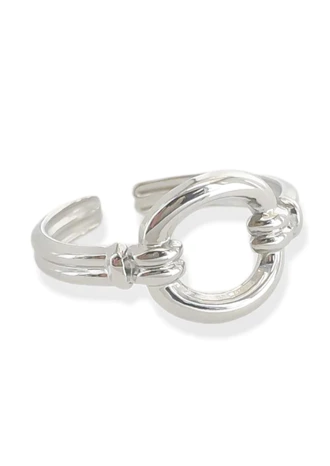 Open Circle Ring, Silver