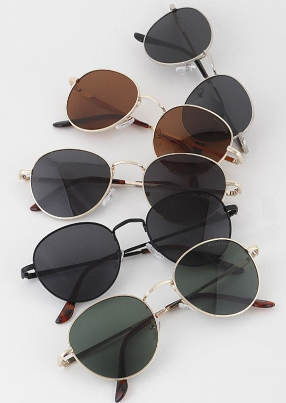 Polarized Round Sunglasses, Multiple Colors