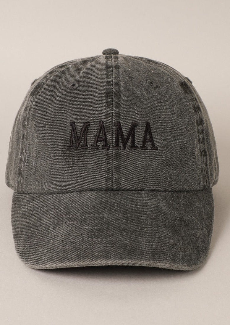Mama Embroidered Cotton Baseball Cap