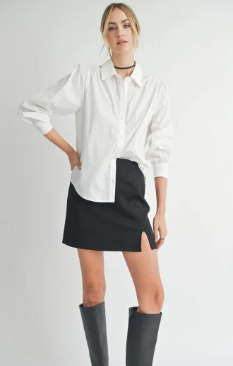 Shades on Button Up Shirt, Ivory