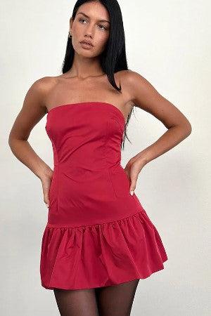 Denama Dress, Red