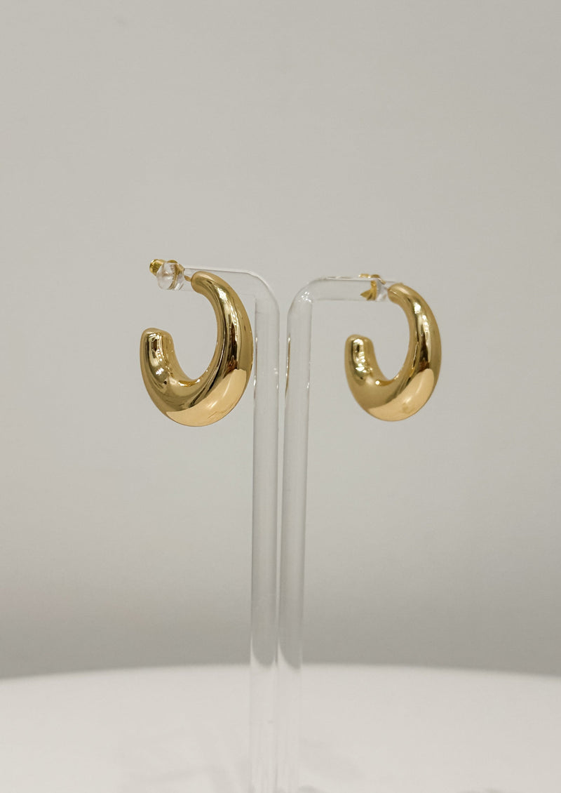 Gold Dipped Gradually Tube Hoop Earrings