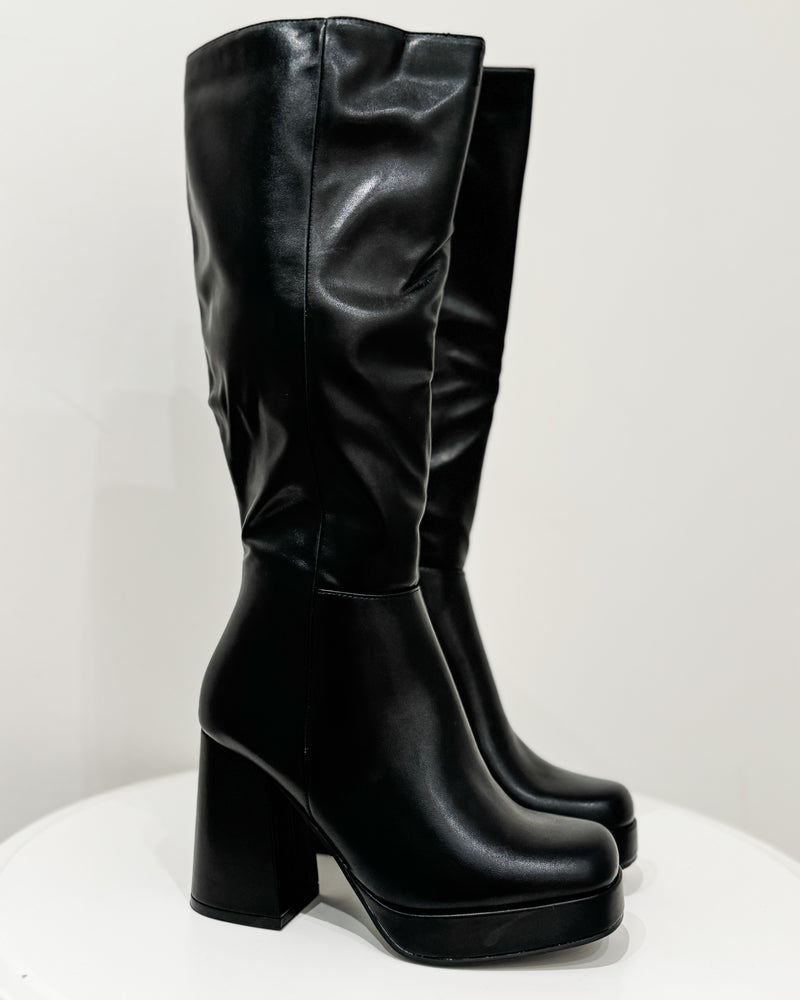 East Knee High Boot, Black