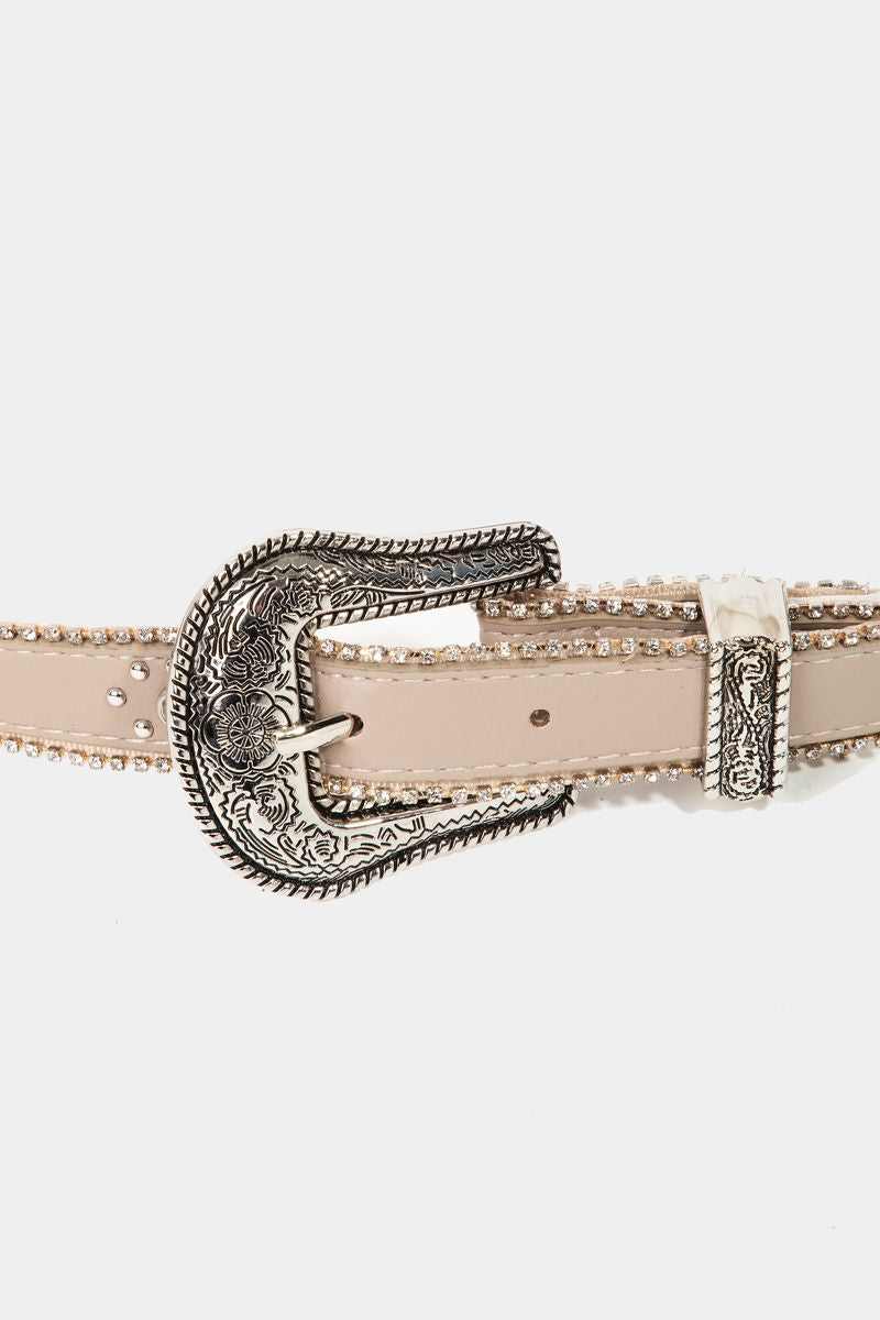 Western Inspired Basic Belt, Khaki