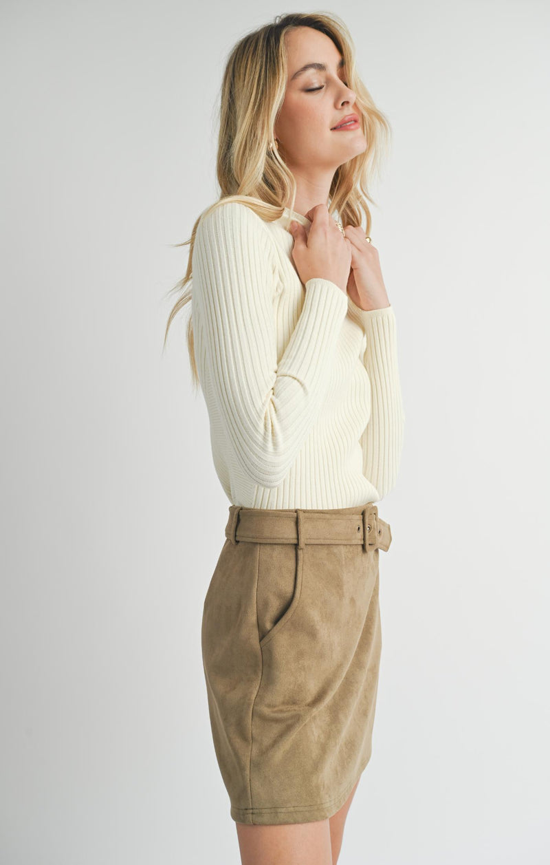 Bakery Ribbed Knit Sweater, Ivory