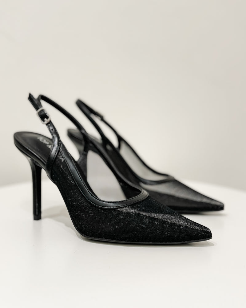 Calista Mesh Heel, Black