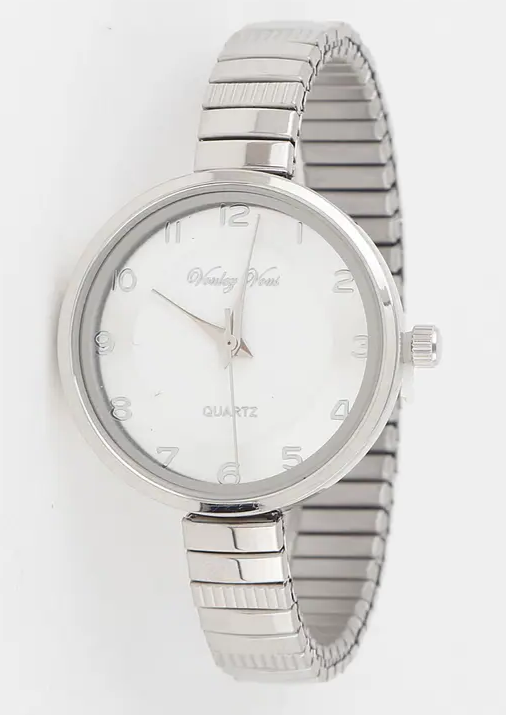 Quartz Chain Watch, Silver