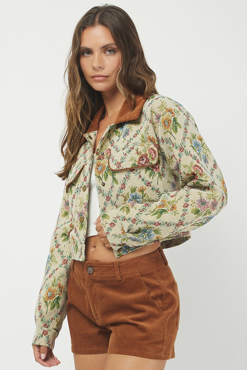 Brocade Jacket, Olive