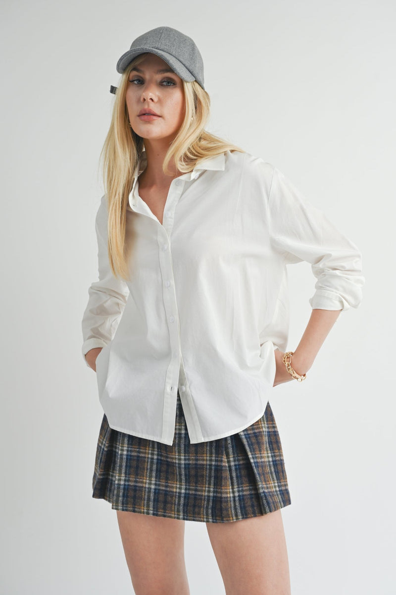 Classic Button Up Shirt, White