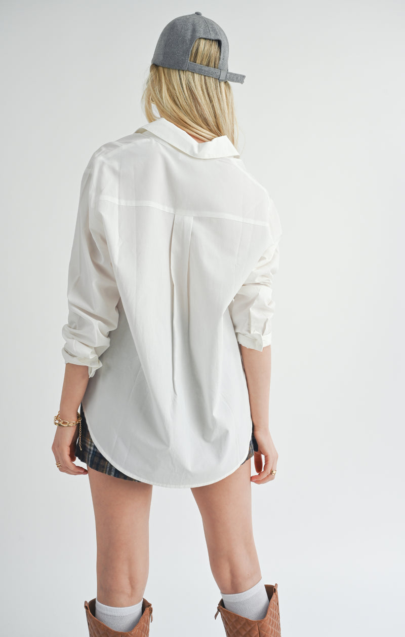 Classic Button Up Shirt, White