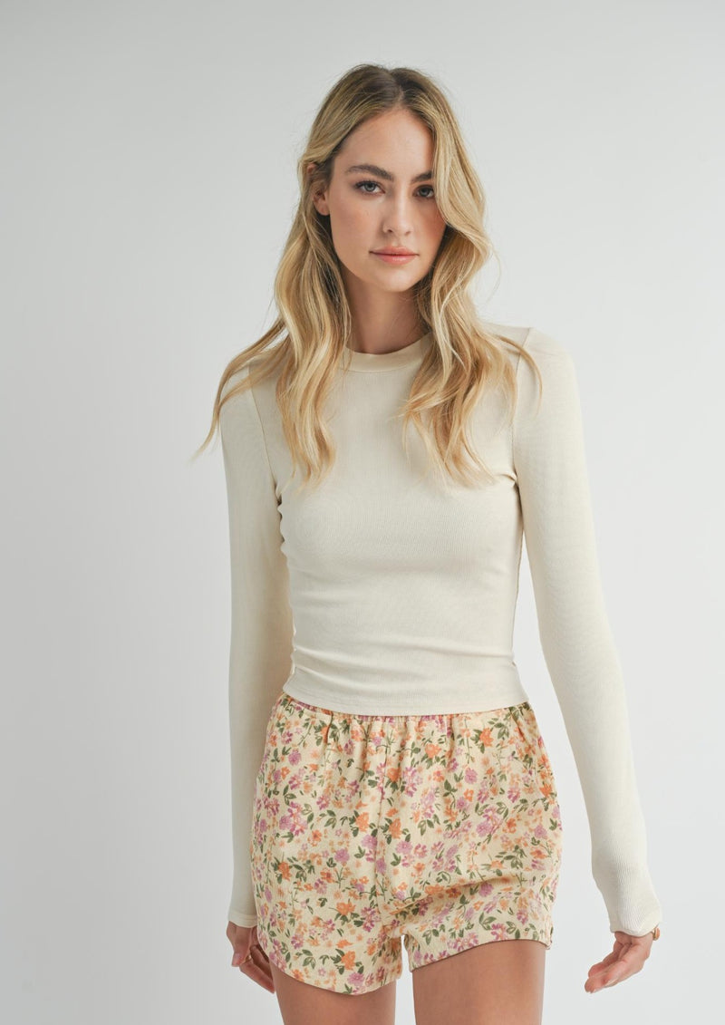 Ronan Crew Neck Top, Ivory