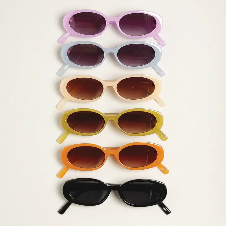 Oval Classic Sunglasses (Multiple Colors)
