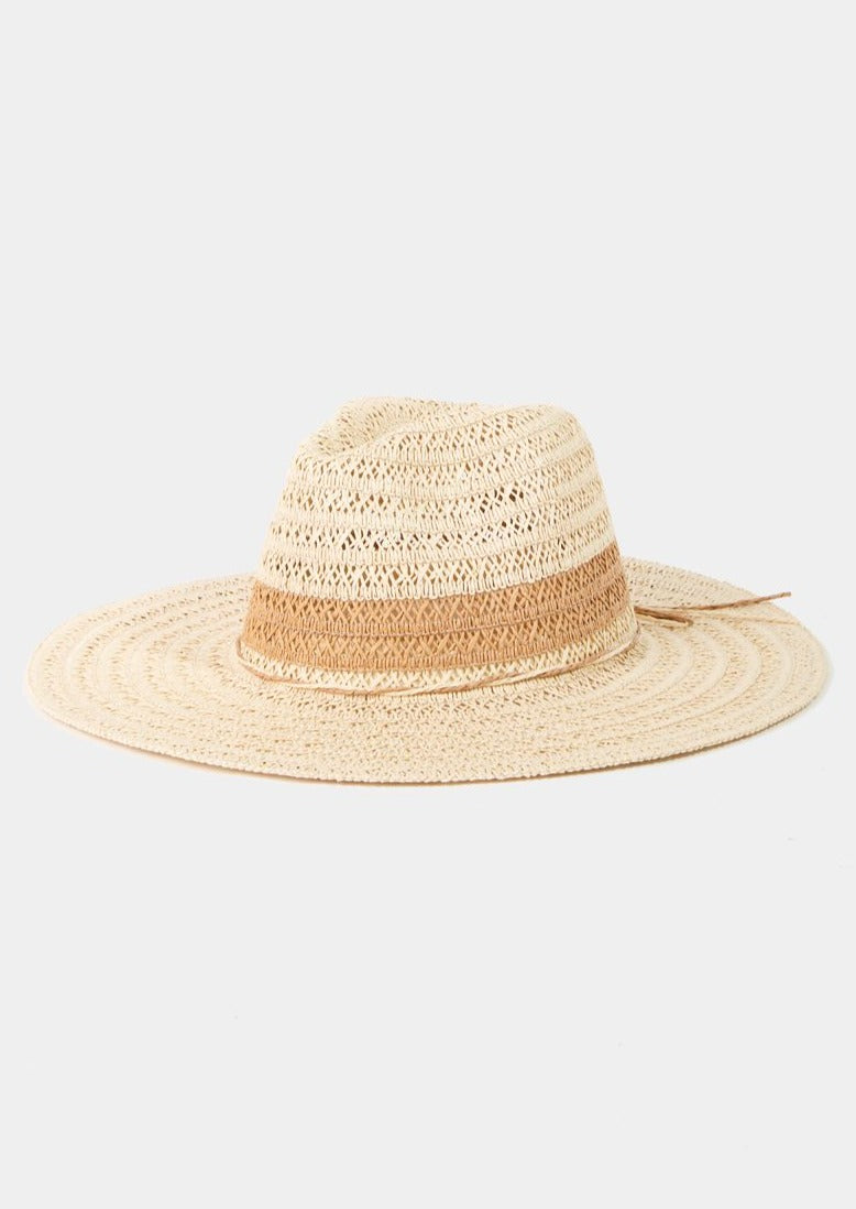 Vacay Straw Sun Hat, Ivory